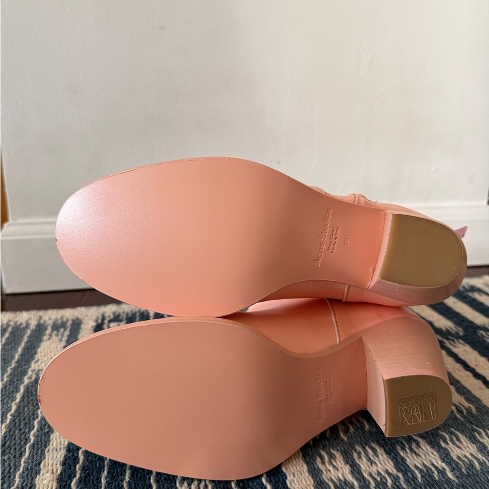 ACNE Studios X Honey Dijon Pistol Boots in Pink Faux Leather (NIB) - Picture 4 of 6